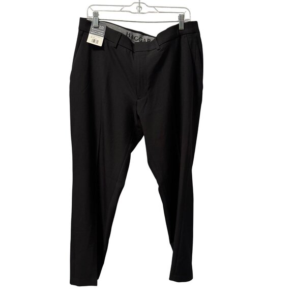 Haggar Mens Iron-Free Black Dress Pants Sz 36x30 pants. NWT - Picture 1 of 12
